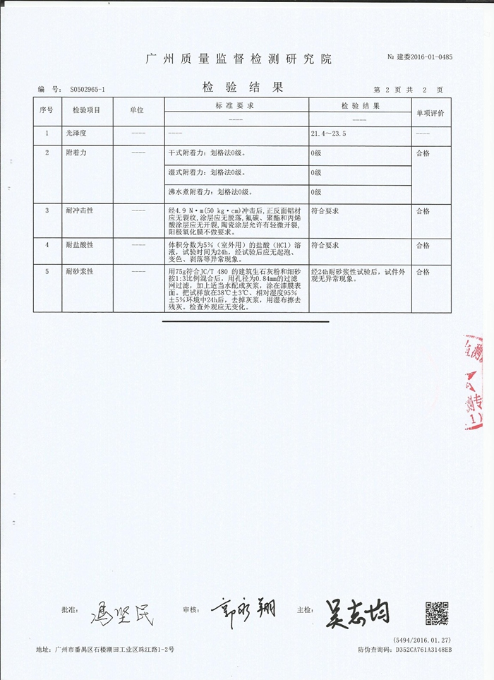 红井铝业-质量监督检验结果