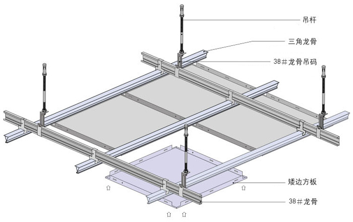 铝扣板 穿孔铝扣板节点图